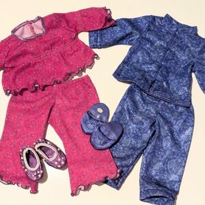 American Girl Vintage Paisley Print & Almost Vintage JLY Sleepover PJs, Pajamas